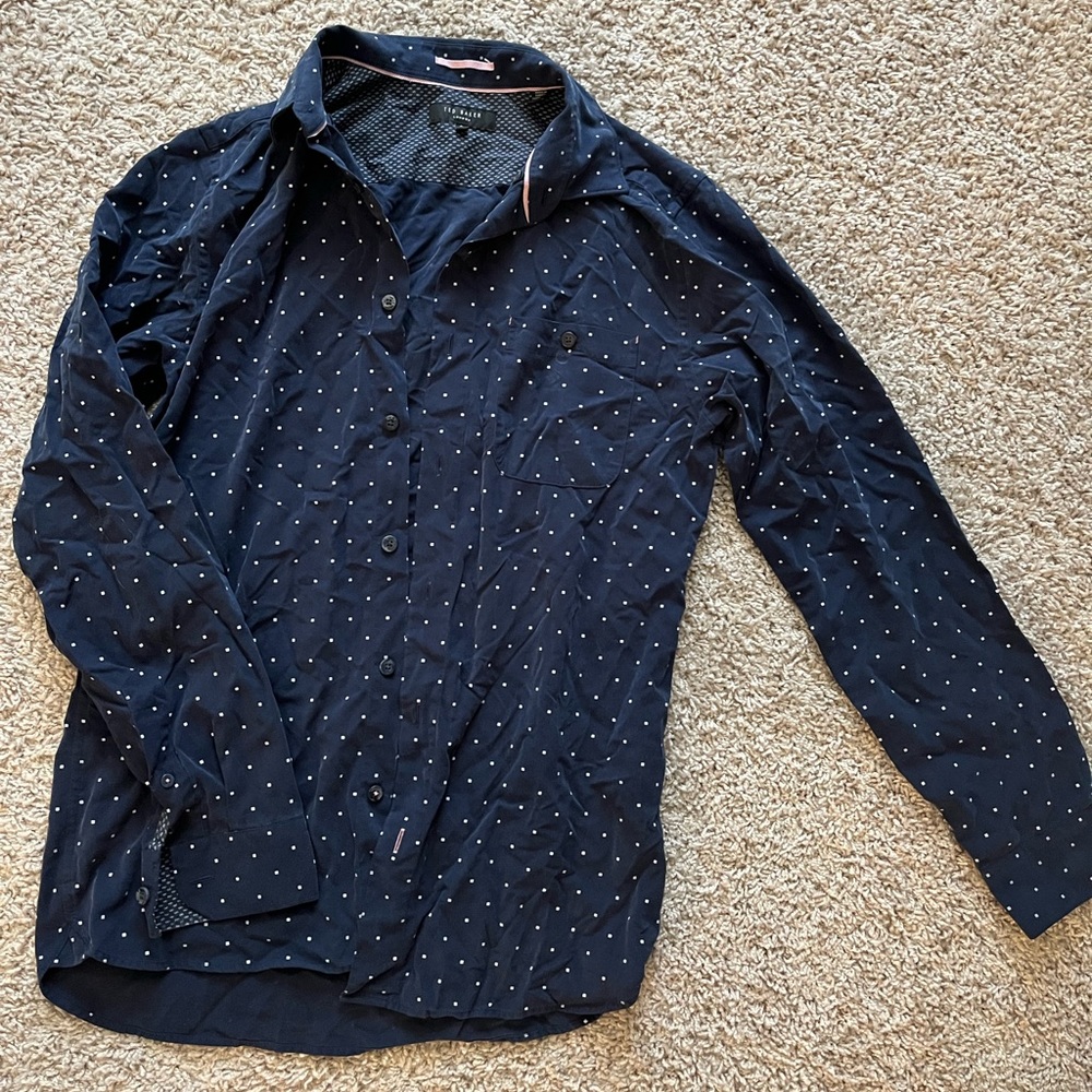 Ted Baker Navy Button Down